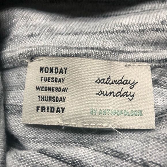 ANTHROPOLOGIE TOP, Gray/Black SZ M - Picture 5 of 5